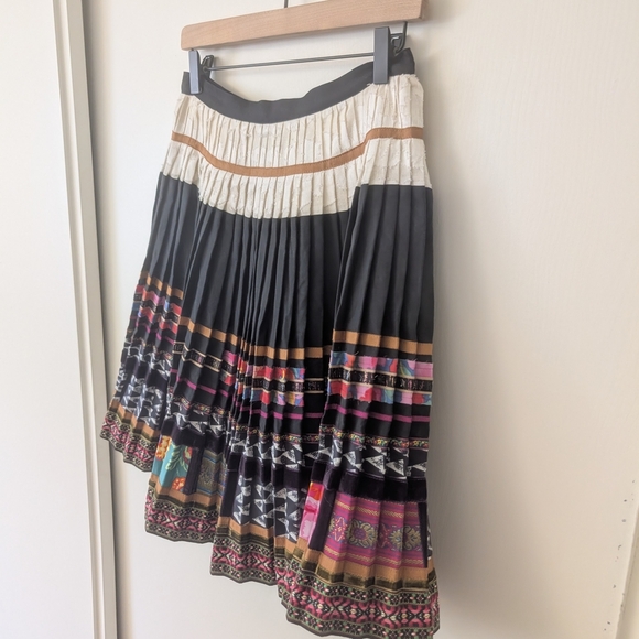 Anthropologie Corey Lynn Calter Womens 6 Valea Skirt Pleated Nordic Bohemian - Picture 3 of 6